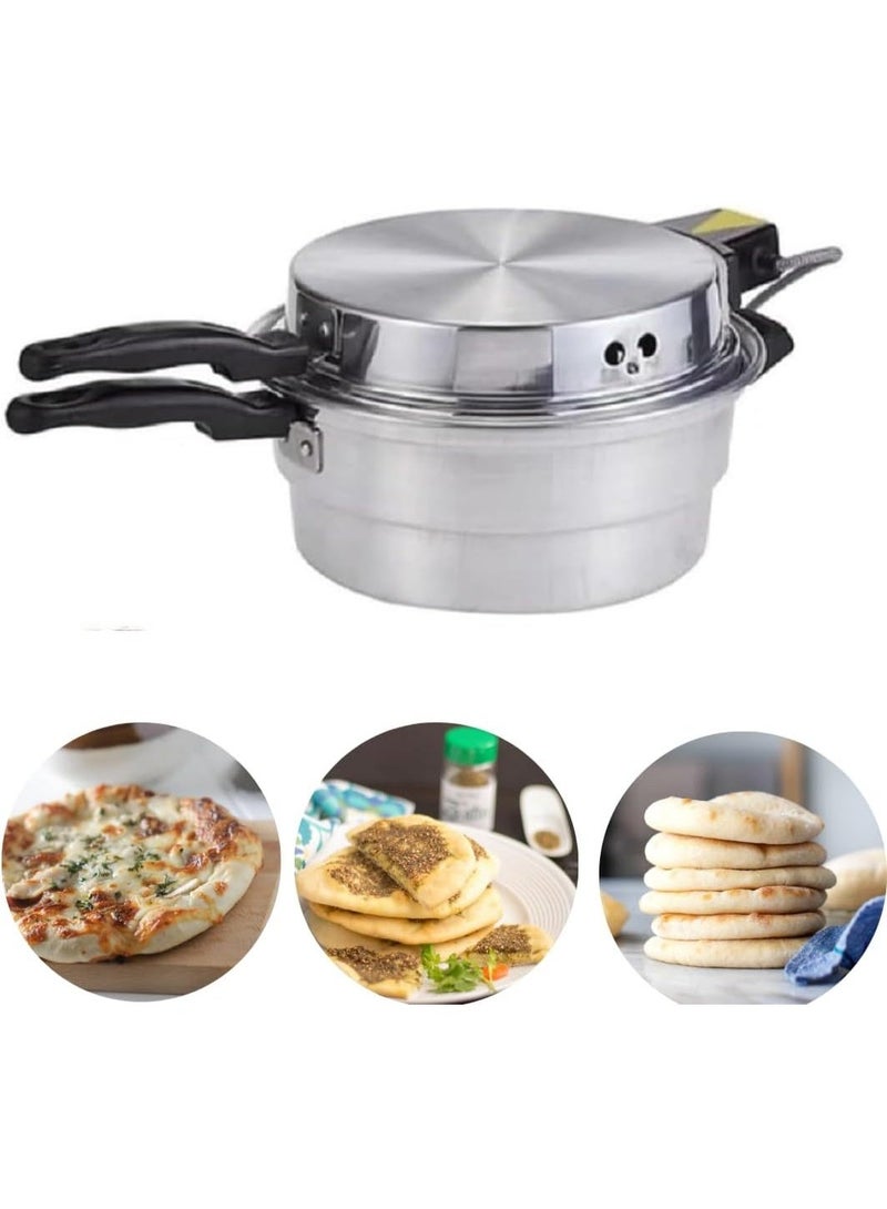 AMM Arabic Khameer Bread Maker 32cm | Mini Electric Oven for Pita, Khubz & Mini Pizza | Aluminum Non-Stick Plate, 1200W, Fast Heat - Image 5